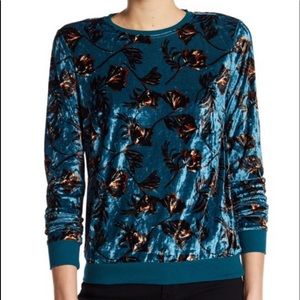Nanette Lepore crushed velvet pullover sweater